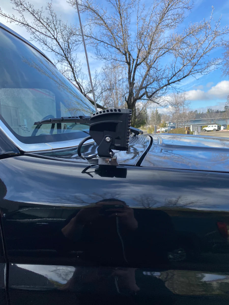 OBS Ford - BRONCO / F-Series - COWL LIGHT - DITCH LIGHTS Brackets - Powder Coated