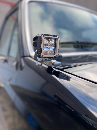 OBS Ford - BRONCO / F-Series - COWL LIGHT - DITCH LIGHTS Brackets - Powder Coated