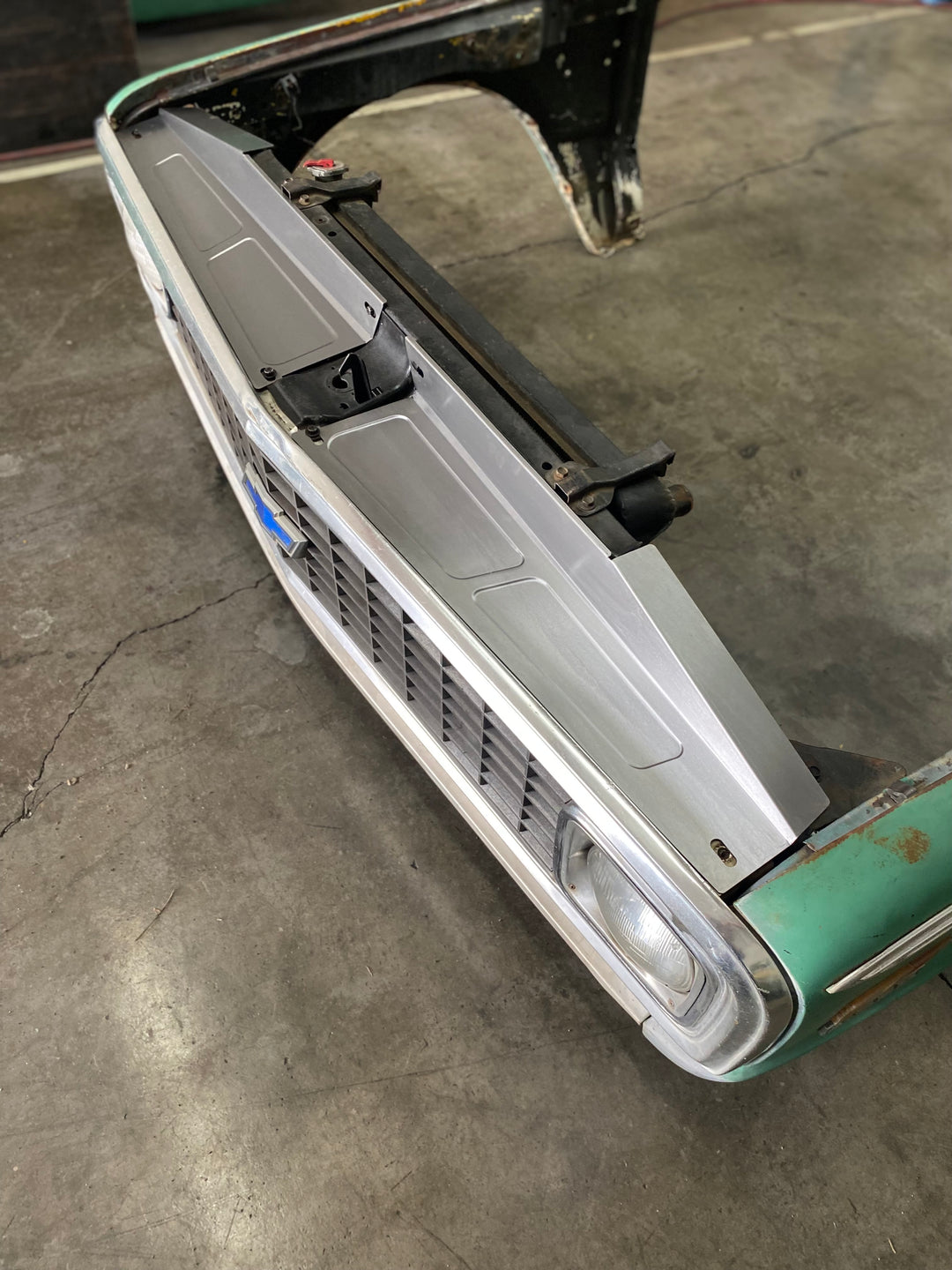 1969-72 Chevy C10 Core Support-Grille Cover / Filler Panel - Classic Bead Roll - Style 2