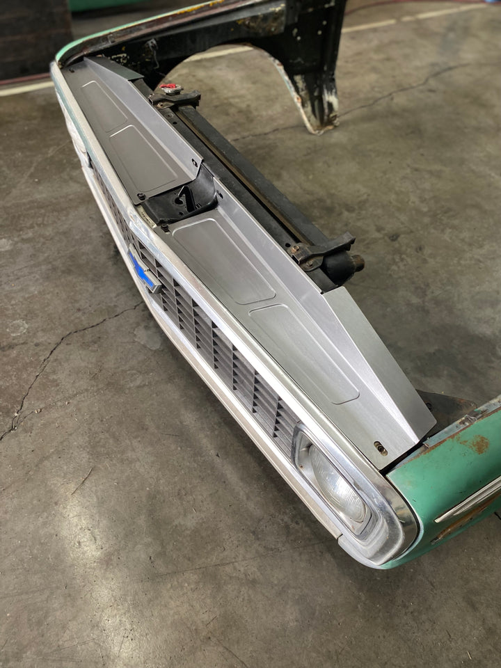 1969-72 Chevy C10 Core Support-Grille Cover / Filler Panel - Classic Bead Roll - Style 2