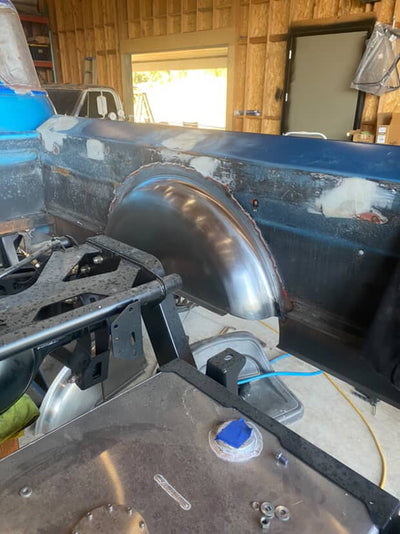 1953-1956 Ford F100 Pickup Truck Custom Bed STEEL REAR WHEEL TUBS 3"