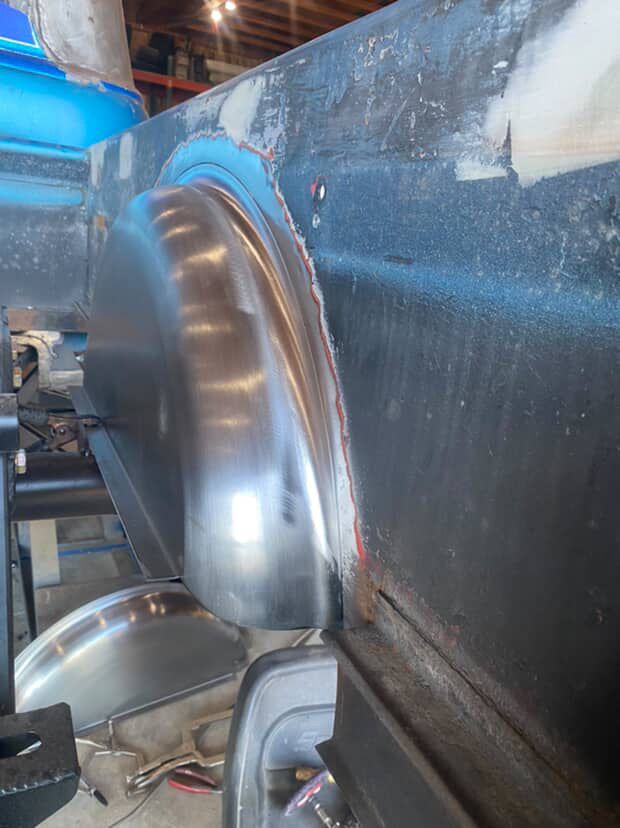 1953-1956 Ford F100 Pickup Truck Custom Bed STEEL REAR WHEEL TUBS 3"