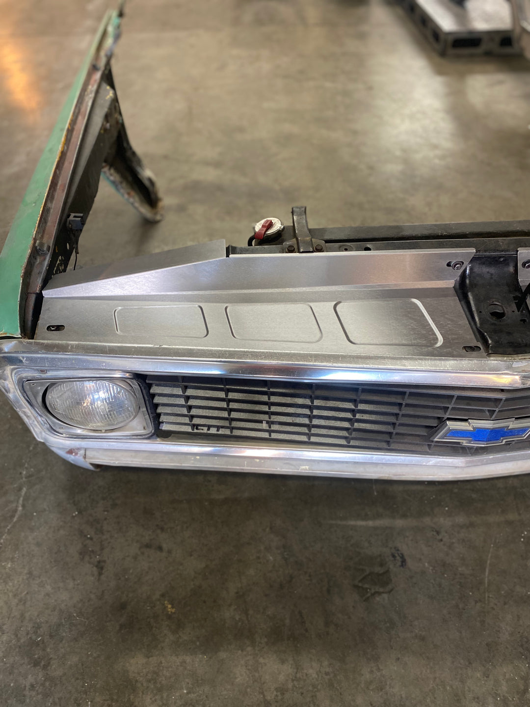 1969-72 Chevy C10 Core Support Filler Panels-Triple Bead Roll