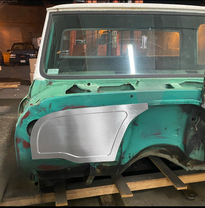 Firewall Filler Panels With Step Roll For 1973-1987 Chevrolet C10 & GMC Trucks - Raw Steel, Modshop Metalwerks