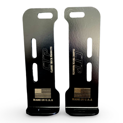 OBS Ford 08-10 SuperDuty Bumper Conversion Brackets 94-97 7.3L Powerstroke F Series / Bronco (Black Powder Coat)